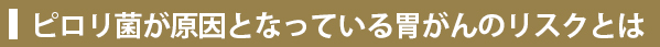 ピロリ菌が原因となっている胃がんのリスクとは